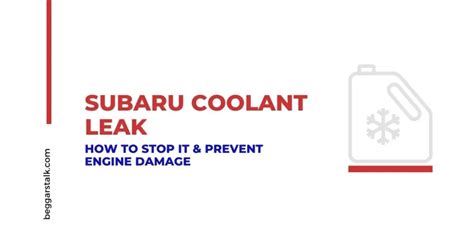 subaru coolant leak|Coolant leak advice!!!